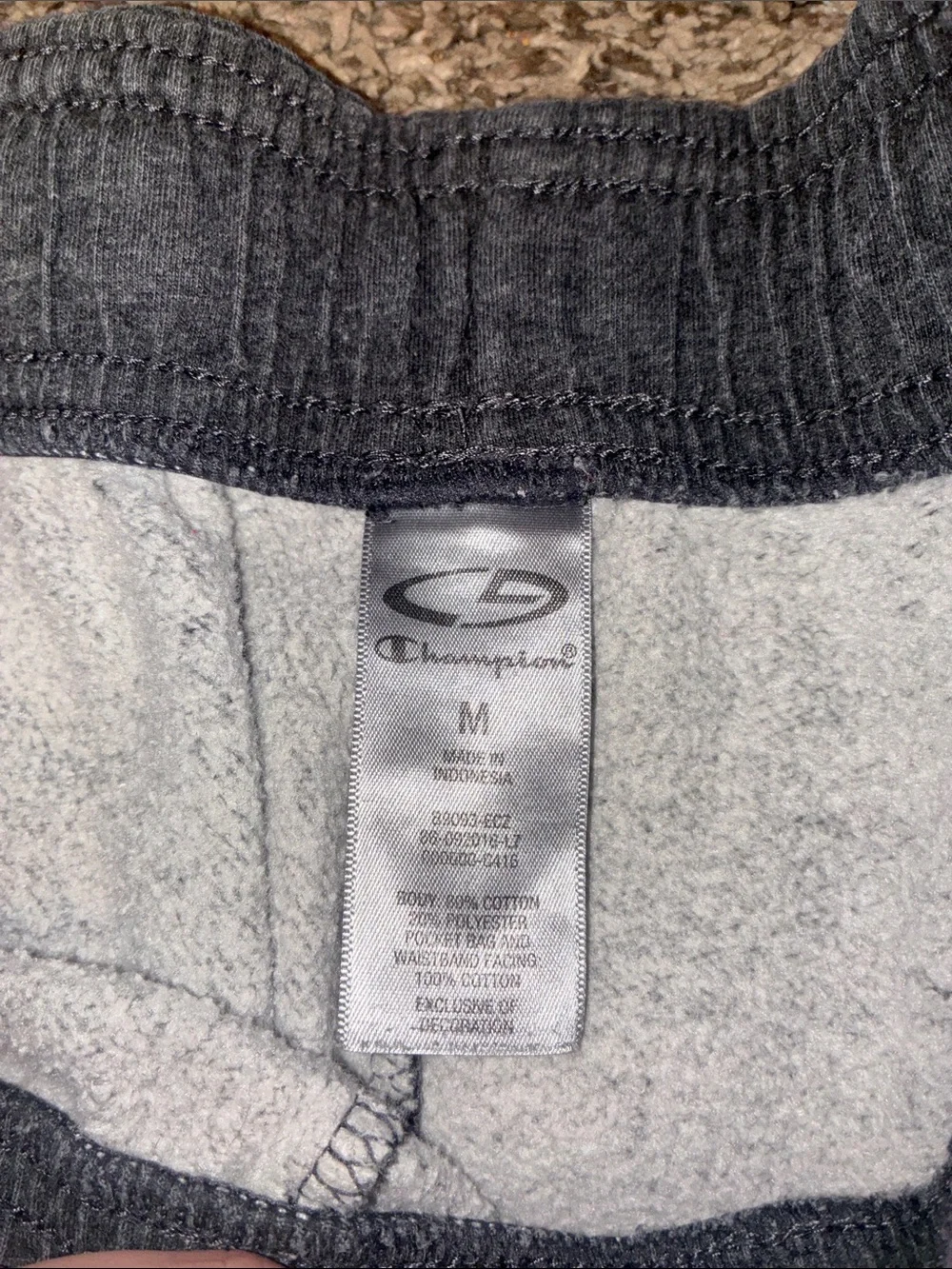 Champion Men's Charcoal Gray Sweatpants with Drawstring Waist
